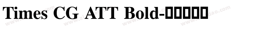Times CG ATT Bold字体转换
